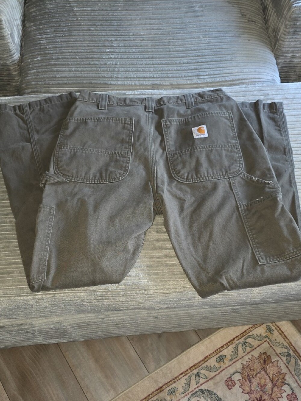 Carhartt Men's Cargo Pants Green Brown Workwear - Picture 4 of 8